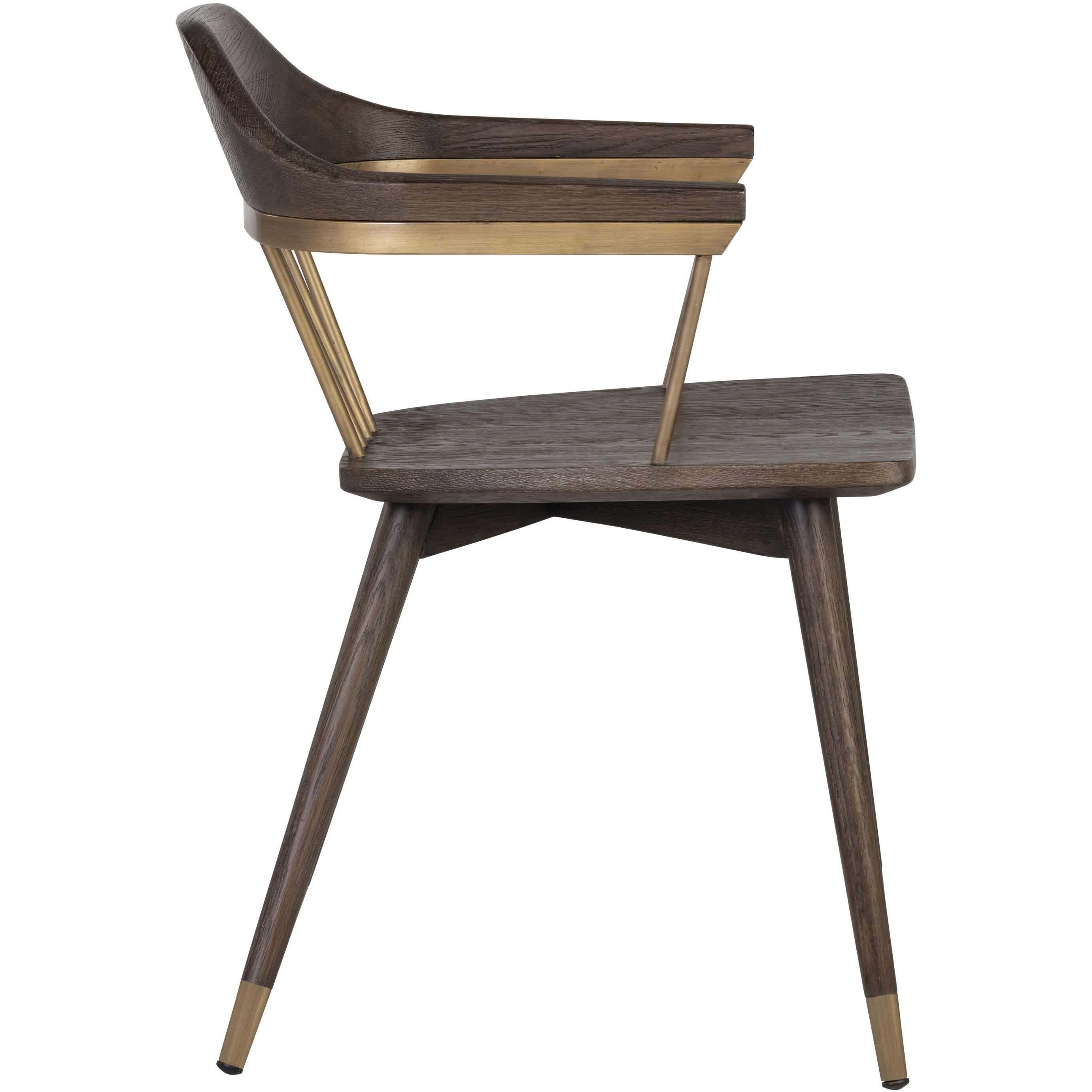 Demi Distressed Brown Dining Armchair